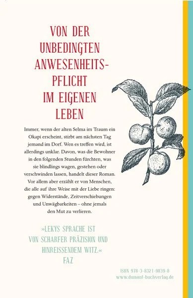 Buchrückseite des Romans "Was man von hier aus sehen kann" von Mariana Leky.